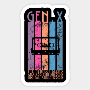 Retro purple Generation X Sticker